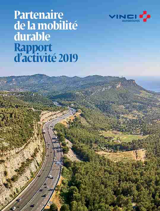 Rapport dactivité 2019 - VINCI Autoroutes