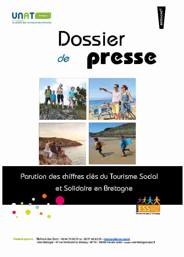 Parution des chiffres clés du Tourisme Social et Solidaire en Bretagne