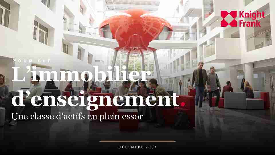 Immobilier denseignement - Knight Frank