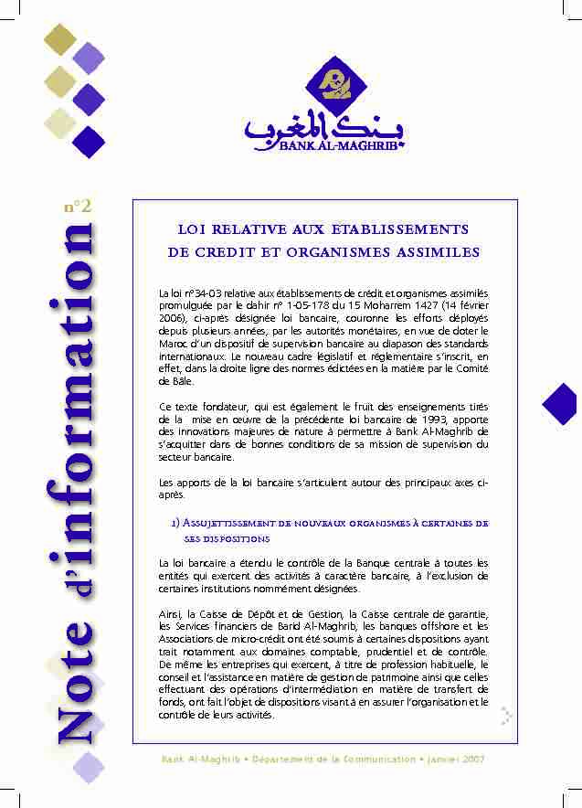 Maroc - Loi n°2006-34 du 14 fevrier 2006 relative aux