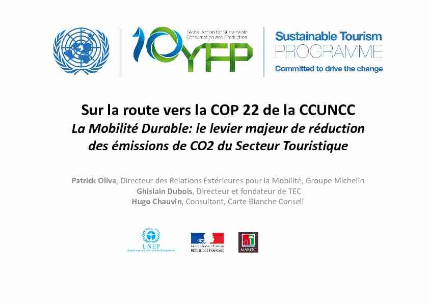 Sur la route vers la COP 22 de la CCUNCC - La Mobilité Durable