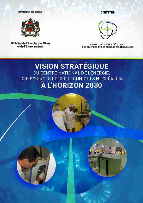 Vision stratégique du CNESTEN à lHorizon 2030