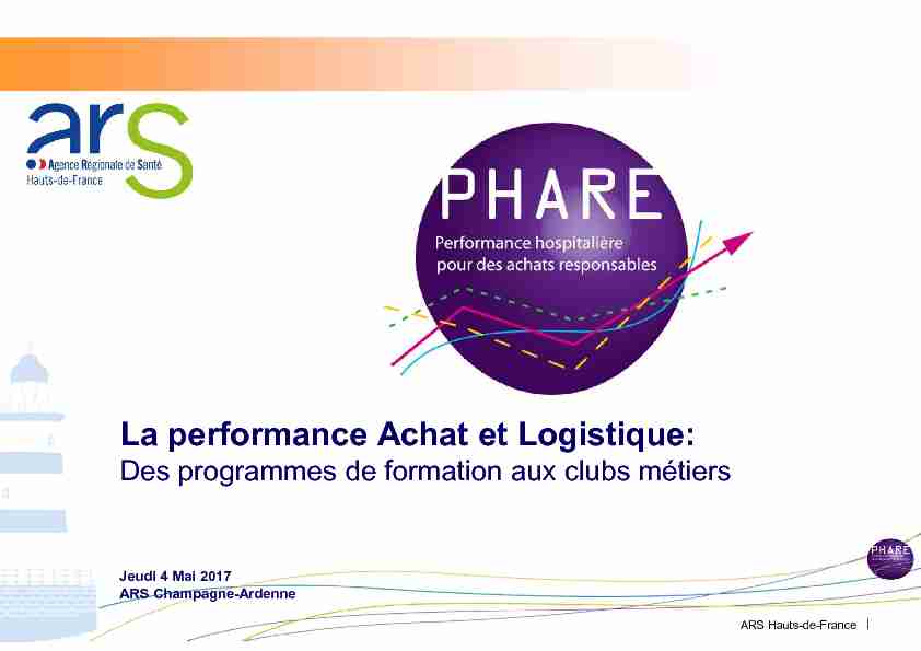 La performance Achat et Logistique: - Des programmes de formation