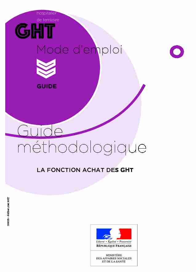 GHT - Guide méthodologique