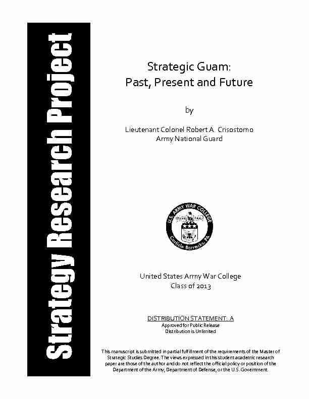 Strategic Guam: Past Present and Future