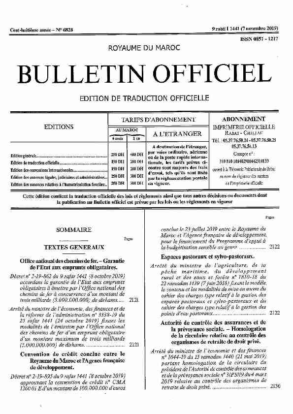 Bulletin officiel - Gazettes.Africa