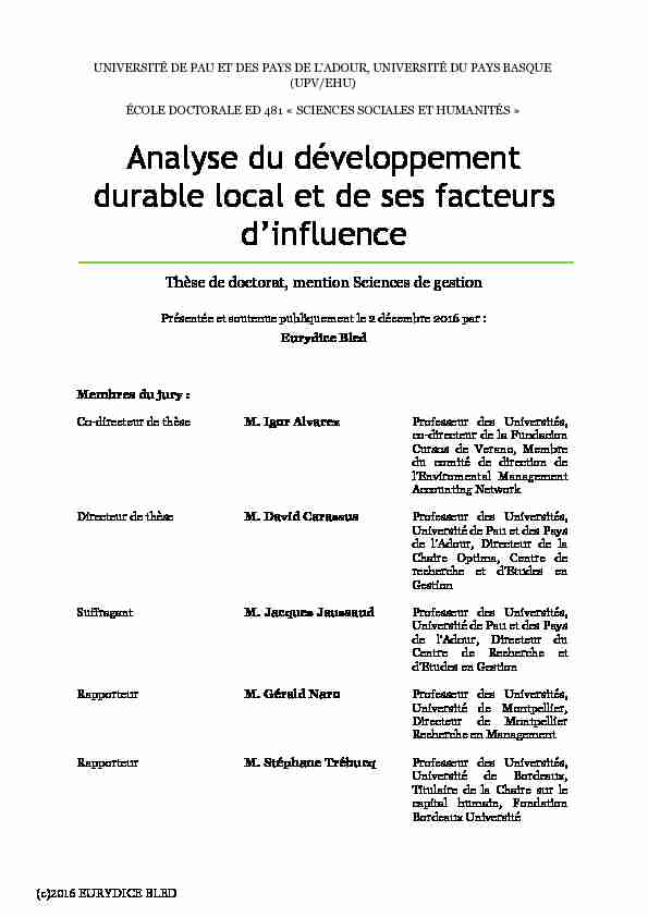 [PDF] Analyse du développement durable local et de  - ADDI - UPV/EHU