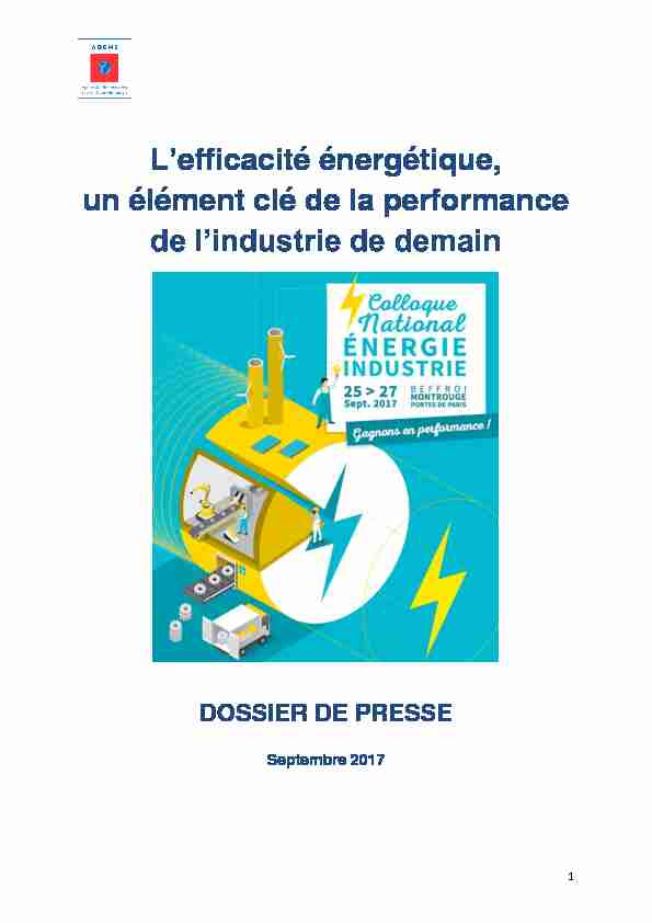 [PDF] Lefficacité énergétique, un élément clé de la  - ADEME Presse