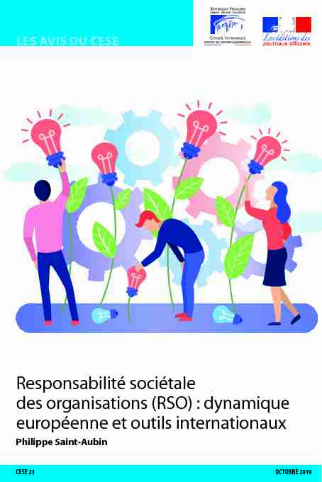 Responsabilité sociétale des organisations (RSO) : dynamique