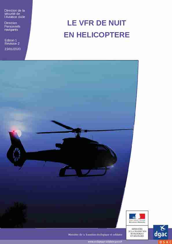 Guide VFR de nuit en hélicoptère Rev 2