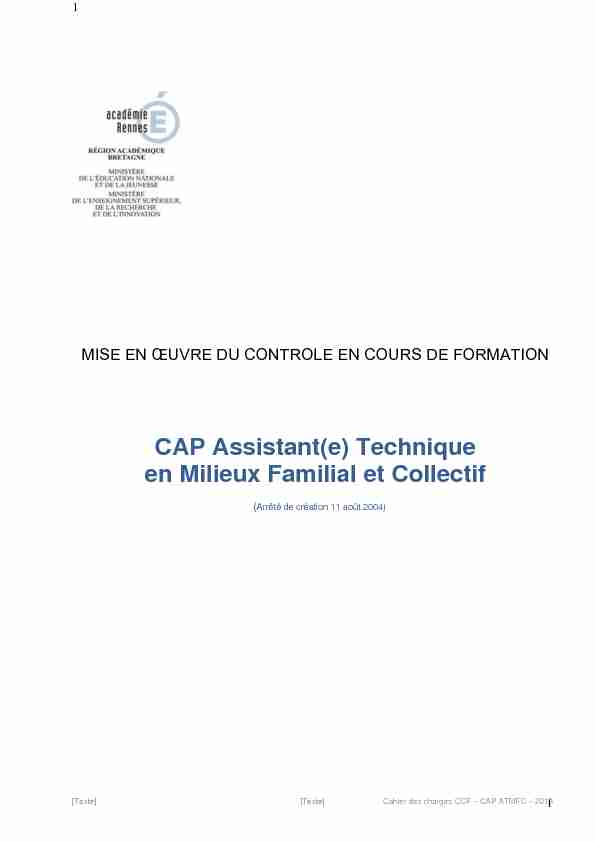 CAP Assistant(e) Technique en Milieux Familial et Collectif