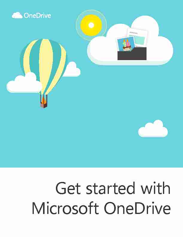 [PDF] Getting Started with OneDrive - Microsoft Download Center