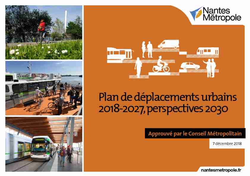 Plan de déplacements urbains 2018-2027 perspectives 2030