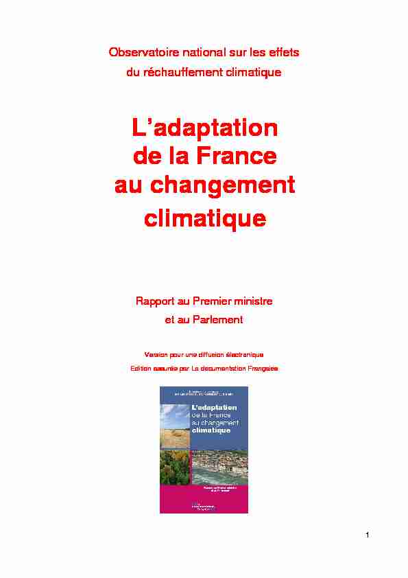 Ladaptation de la France au changement climatique