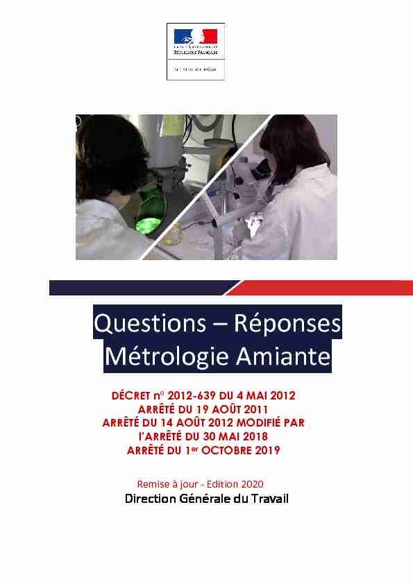 QR Métrologie Amiante DGT_édition 2020