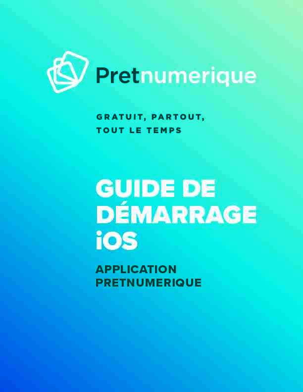GUIDE DE DÉMARRAGE iOS