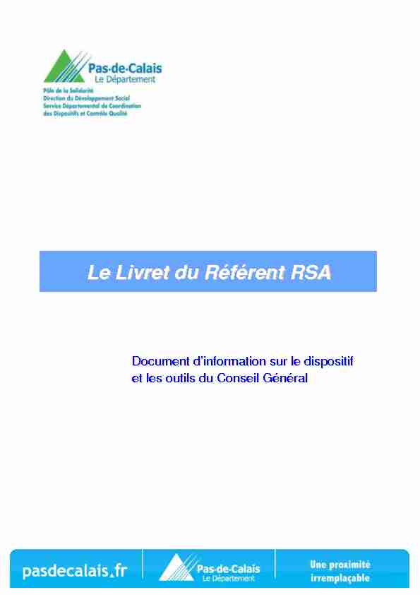 Le Livret du Référent RSA - PasdeCalais.fr