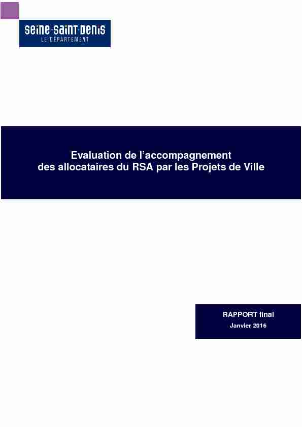 Evaluation accomp RSA par les PDV - Rapport dévaluation 2016.01