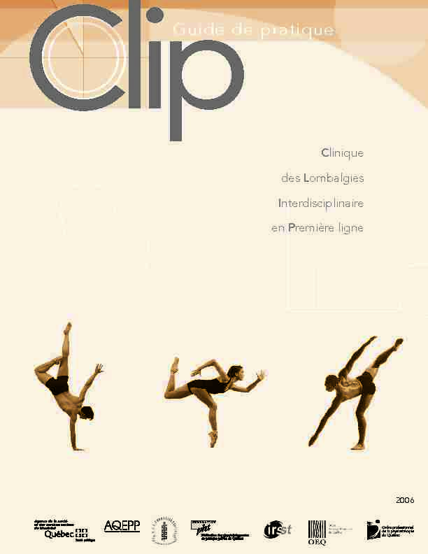 Guide de pratique clinique CLIP
