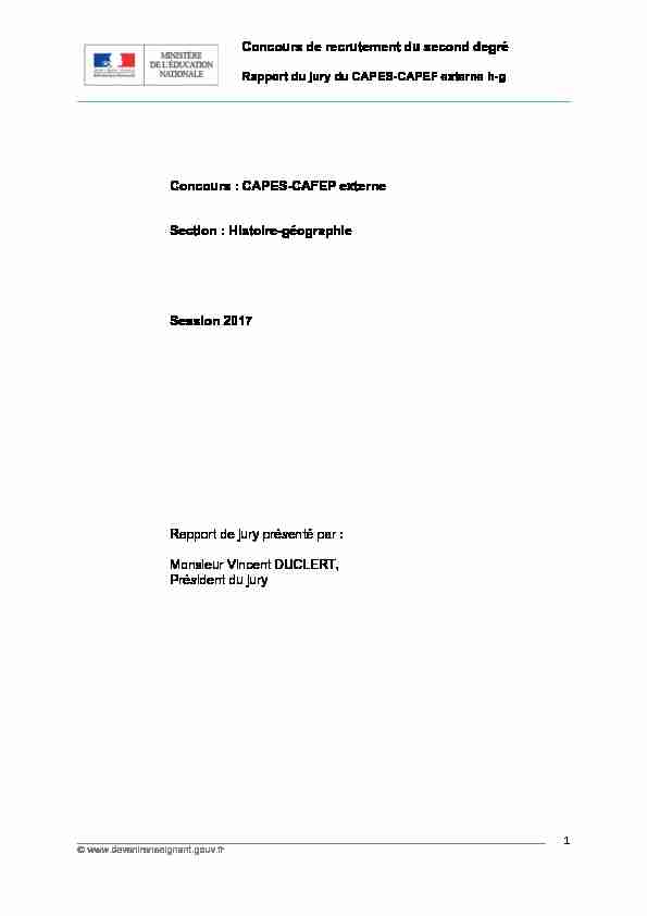 [PDF] Concours de recrutement du second degré 1 Concours : CAPES