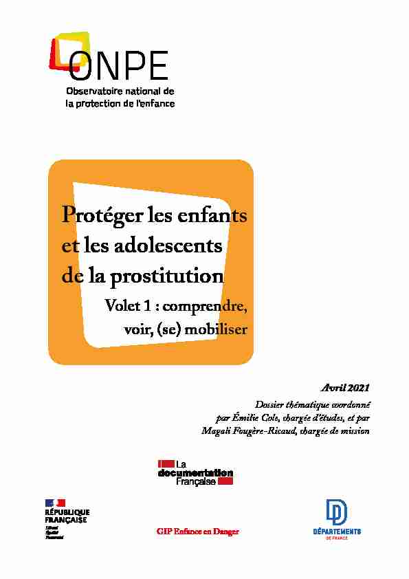 Protéger les enfants et les adolescents de la prostitution. Volet 1