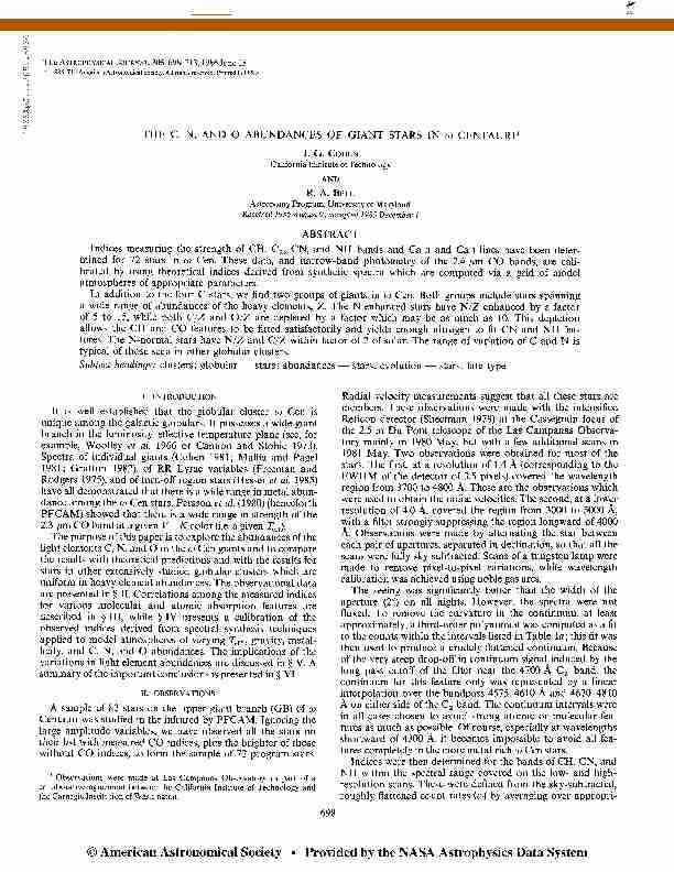 1986ApJ. . .305. .698C The Astrophysical Journal 305:698-713