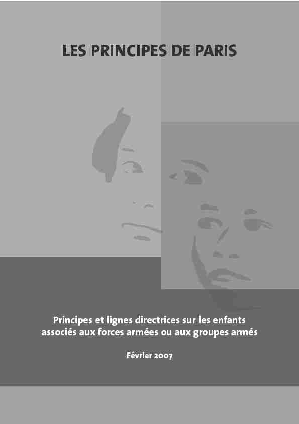 [PDF] Principes de Paris - Children and Armed Conflict