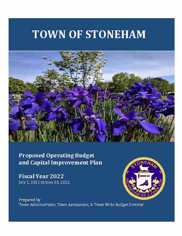 Proposed Operating Budget and Capital Improvement Plan Fiscal