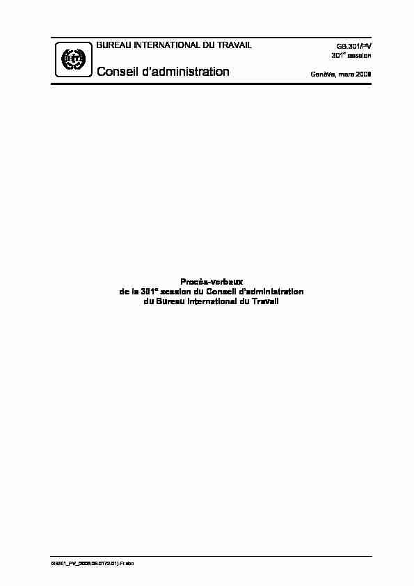 [PDF] Conseil dadministration - ILO