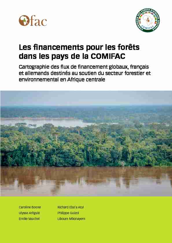 Les financements pour les forêts dans les pays de la COMIFAC