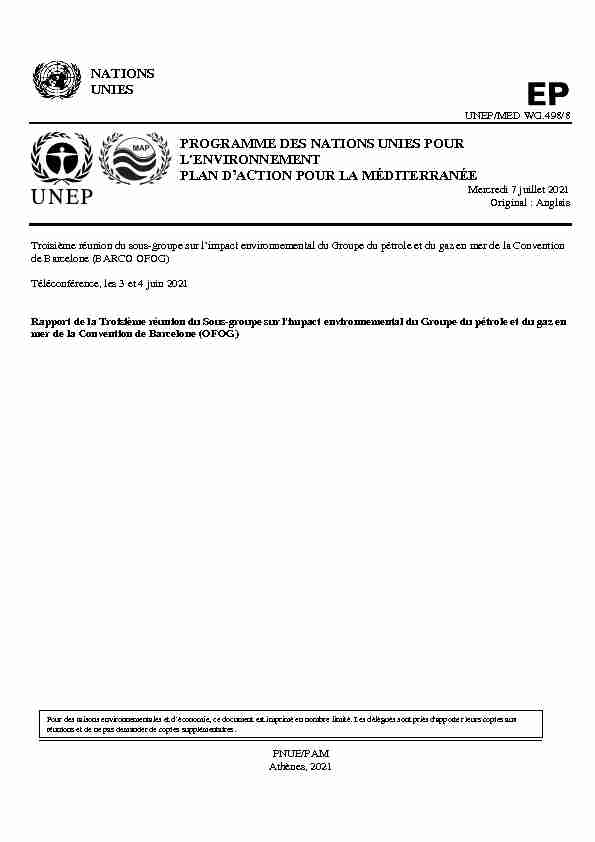 [PDF] programme des nations unies pour lenvironnement plan daction