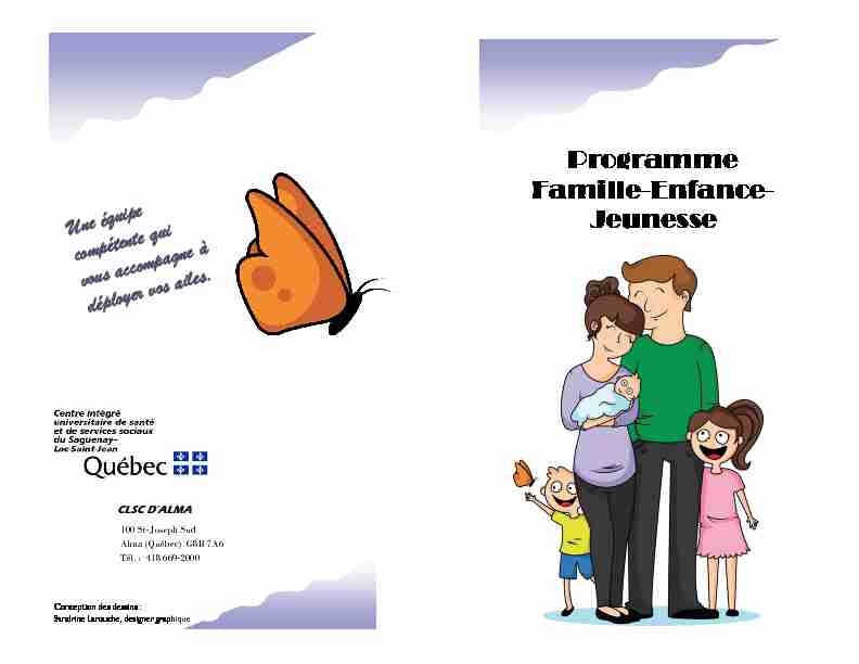 Programme Famille-Enfance- Jeunesse