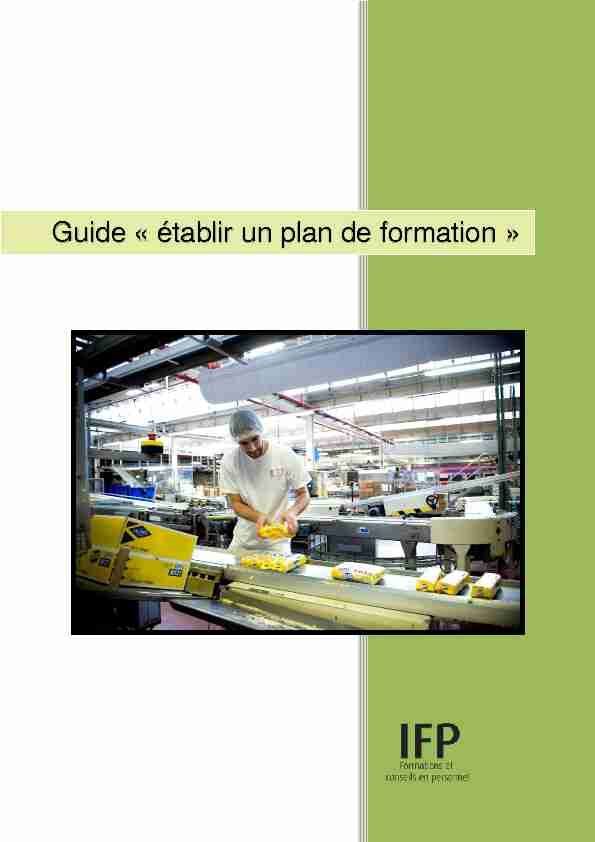 [PDF] Guide « établir un plan de formation » - Alimento