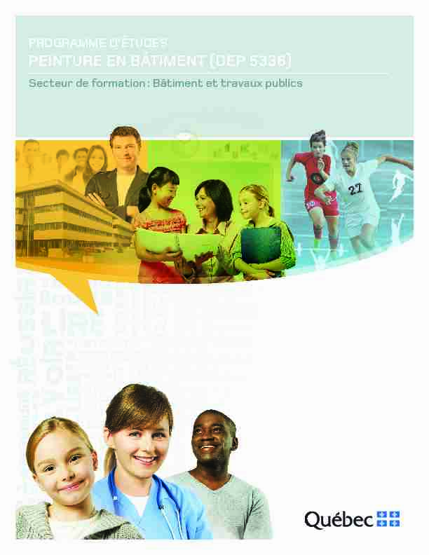 [PDF] PEINTURE EN BÂTIMENT (DEP 5336) - ministère de lÉducation