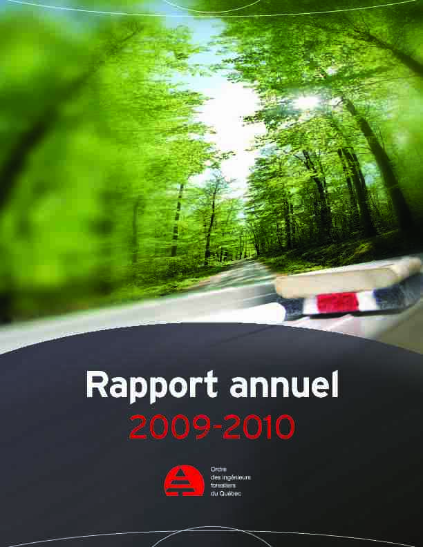 Rapport annuel 2009-2010