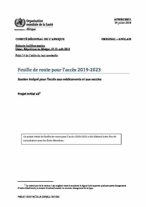 Feuille de route pour lsaccès 2019-2023