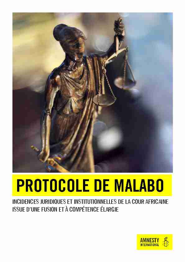 PROTOCOLE DE MALABO :