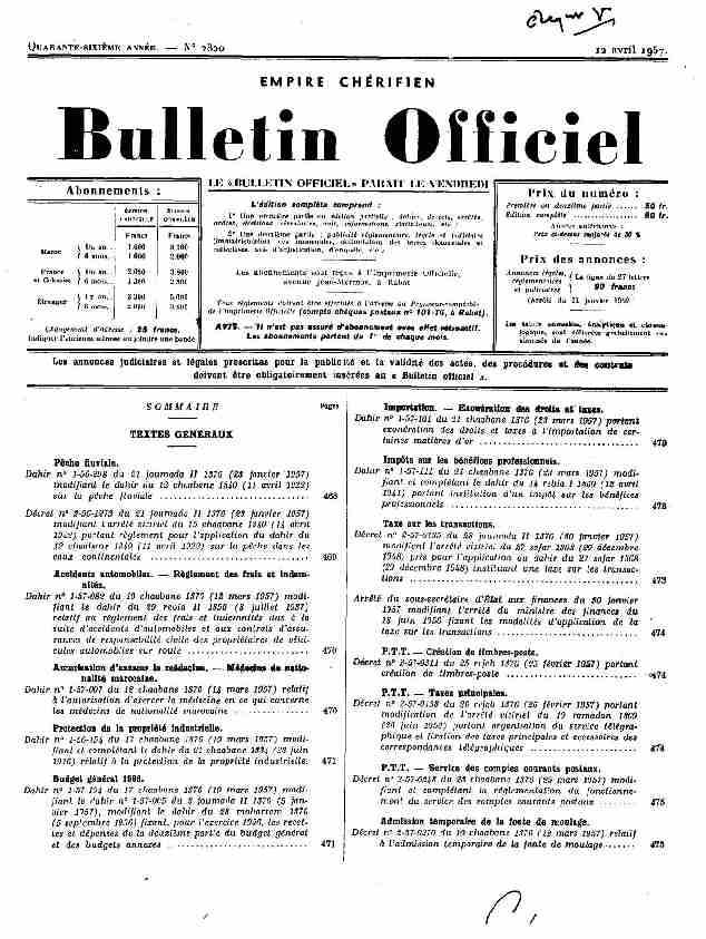 Bulletin Offieciel