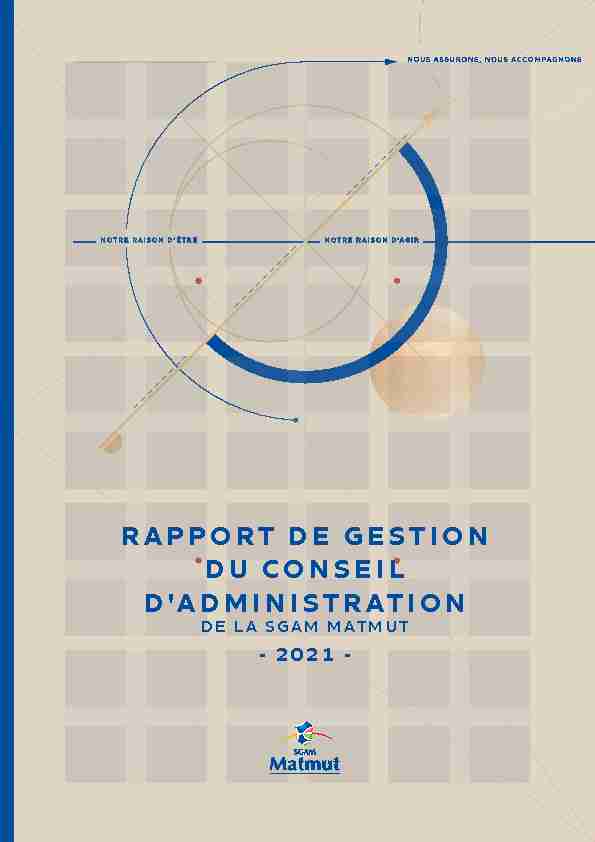 RAPPORT DE GESTION DU CONSEIL DADMINISTRATION