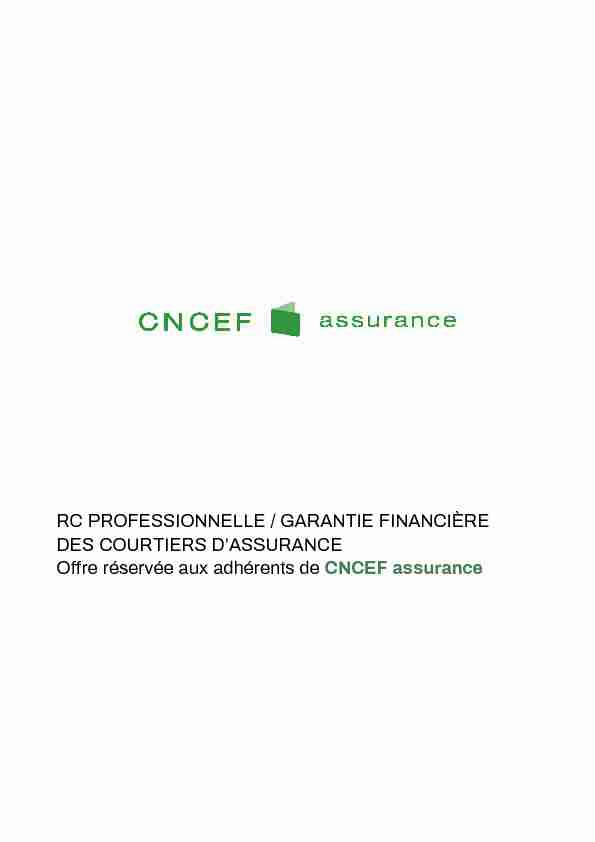 RC PROFESSIONNELLE / GARANTIE FINANCIÈRE DES