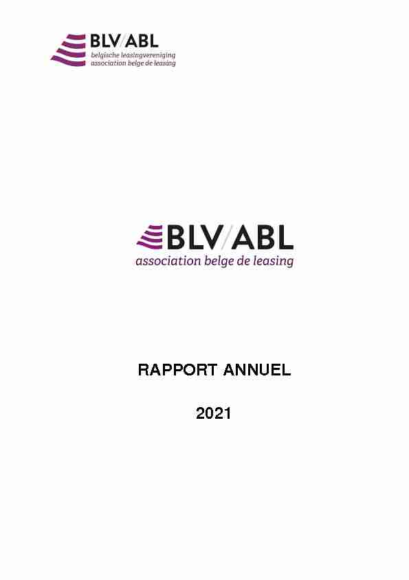 RAPPORT ANNUEL 2021