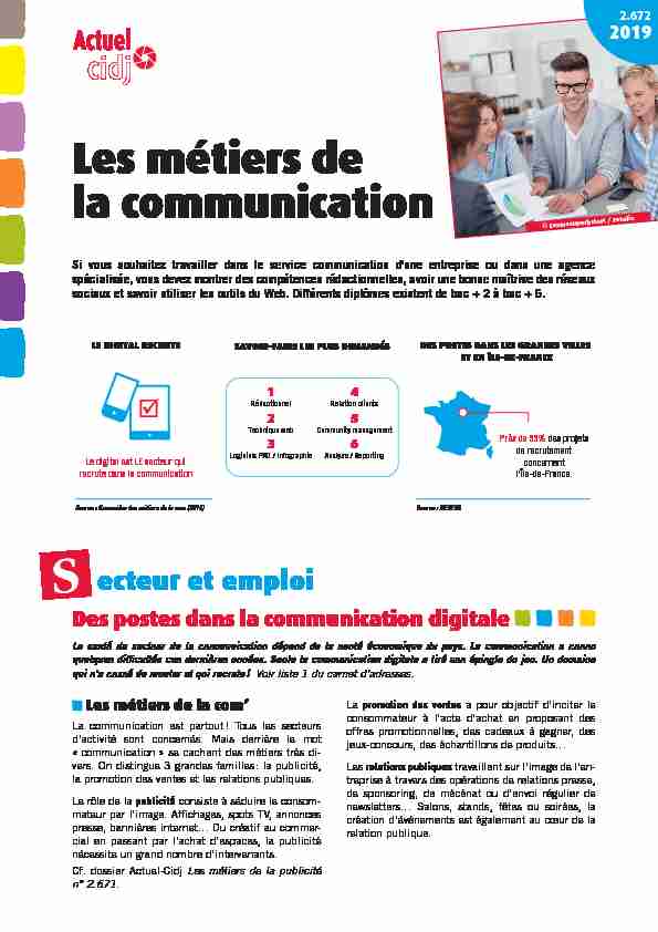 [PDF] Les métiers de la communication - IJ box