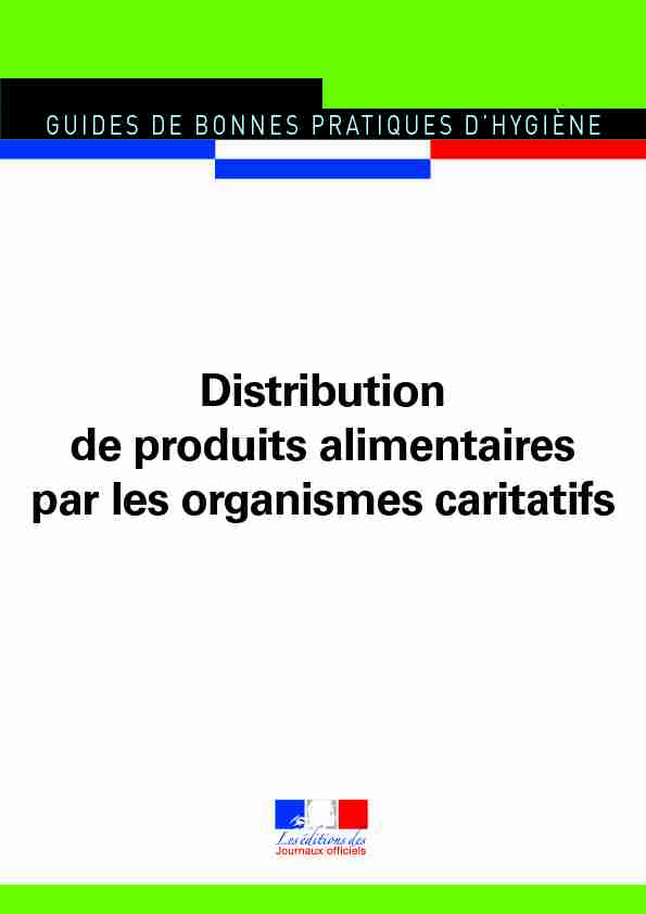 [PDF] Distribution de produits alimentaires par les organismes caritatifs