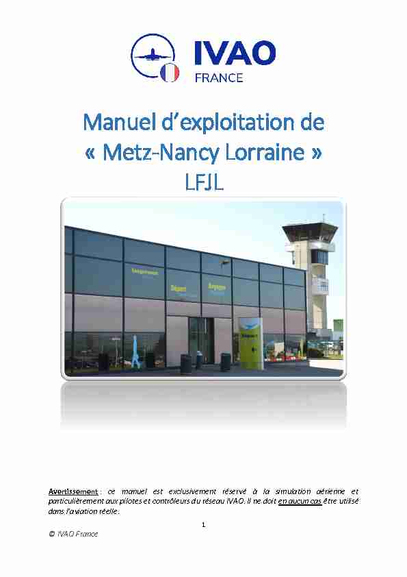 Manuel dexploitation de « Metz-Nancy Lorraine » LFJL