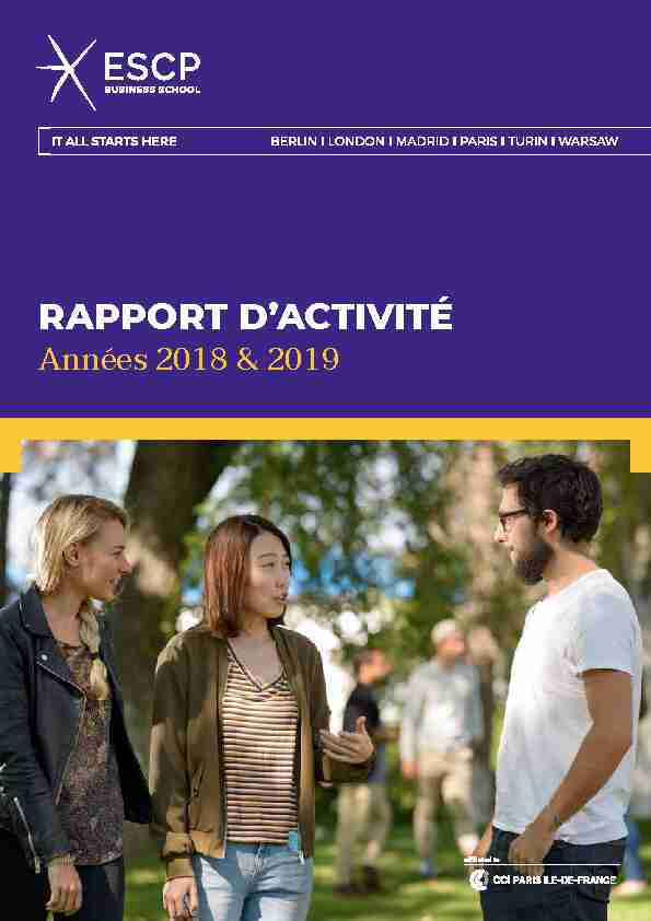 RAPPORT DACTIVITÉ - Années 2018 & 2019