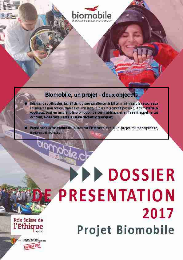 [PDF] DOSSIER DE PRESENTATION - biomobile