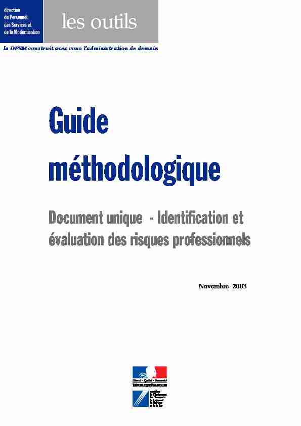 Document unique - Identification et évaluation des risques