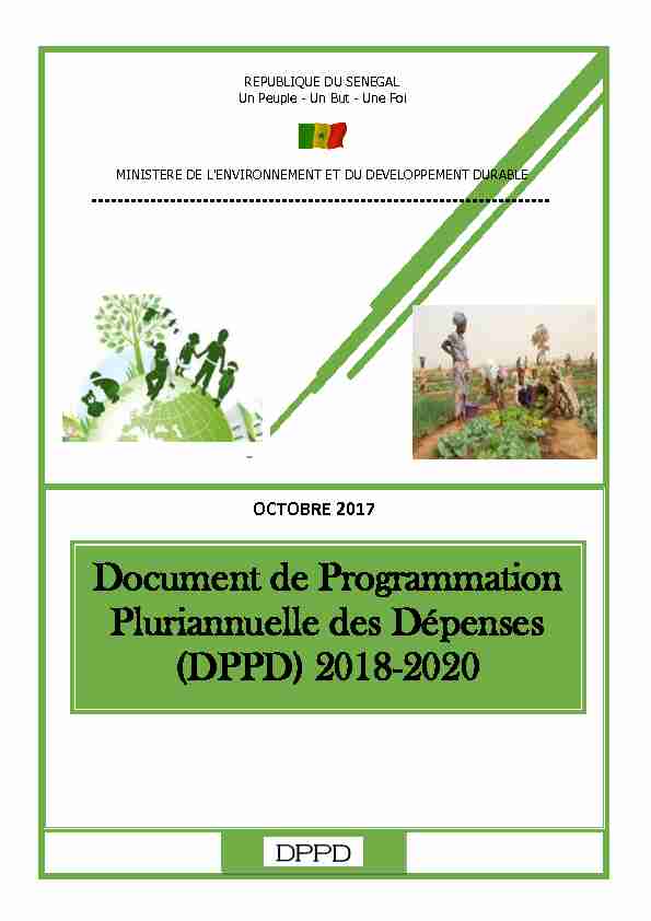Document de Programmation Pluriannuelle des Dépenses (DPPD
