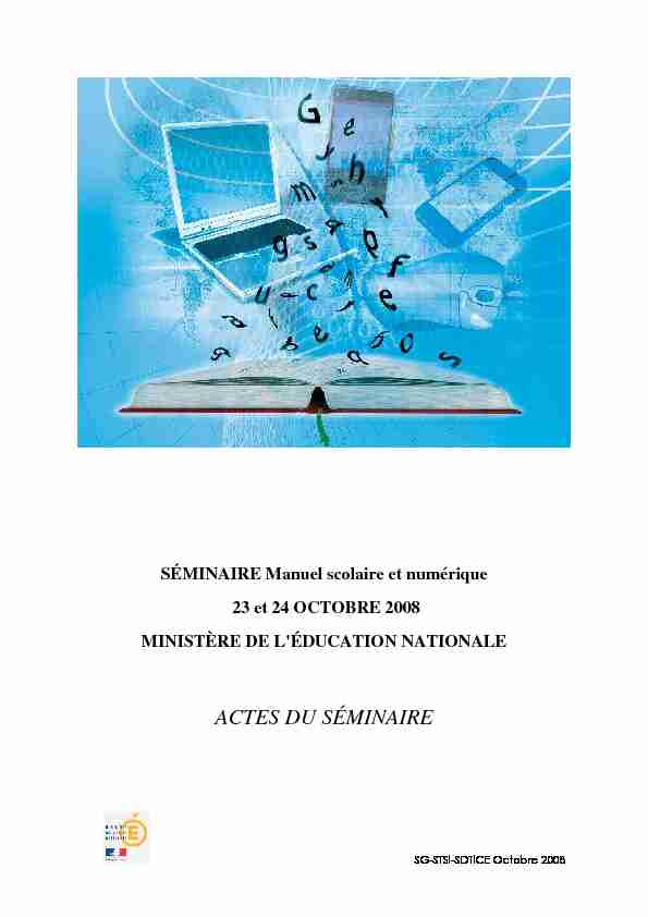 [PDF] Actes_manuel scolaire et numérique, Strasbourg 23 & 24  - Eduscol