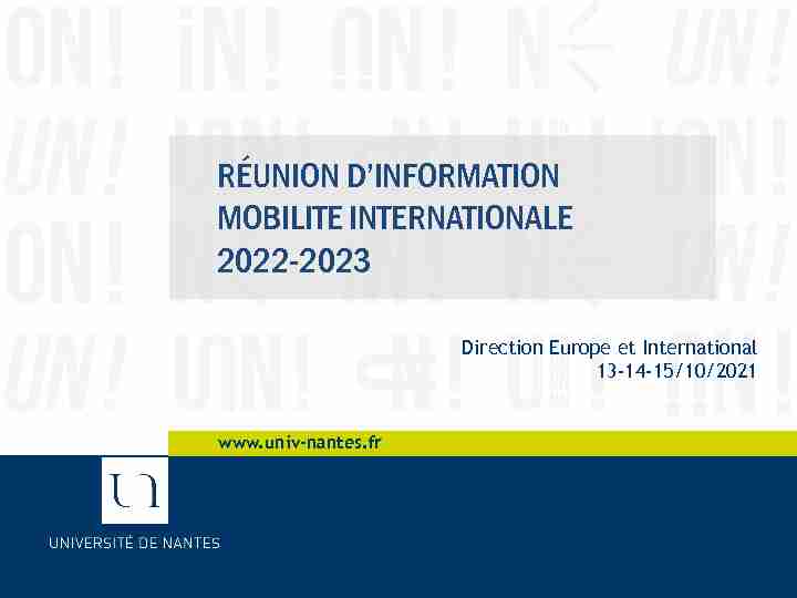 RÉUNION DINFORMATION MOBILITE INTERNATIONALE 2022-2023